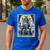 Boston Terrier Tarot Card Dog Men's Casual T-Shirt Royal Blue