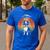 Boston Terrier UFO Alien Boston Terrier Dog Mom Dad Men's Casual T-Shirt Royal Blue
