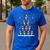 Boston Terrier Xmas Tree Lights For Men Women Boston Terrier Men's Casual T-Shirt Royal Blue