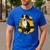 Boston Terrier s Mid-Century Modern Art s Street Grunge Men's Casual T-Shirt Royal Blue