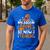 My Broom Broke So Now I Teach Halloween Teacher Men's Casual T-Shirt Royal Blue