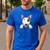 Bull Terrier Pocket Bull Terrier Peeking Out Pocket Men's Casual T-Shirt Royal Blue