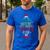 All Is Calm Said No 1st Grade Teacher Ever Christmas Teacher Men's Casual T-Shirt Royal Blue