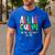 All Calm Said No Teacher Teacher Christmas Lights Men's Casual T-Shirt Royal Blue