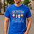 All Is Calm Xmas Kindergarten Christmas Season Teacher Men's Casual T-Shirt Royal Blue