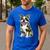 Camo Boston Terrier Pet Owner Camouflage Dog Lover Men's Casual T-Shirt Royal Blue