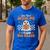 You Can't Scare Me I Teach 5th Grade Retro Teacher Halloween Men's Casual T-Shirt Royal Blue