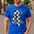 Checkered Fourth Grade Back To School Teachers Students Men's Casual T-Shirt Royal Blue
