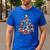 Christmas Library Tree Love Reading Books Nerd Teacher Men's Casual T-Shirt Royal Blue