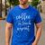 Coffee Teach Repeat Cute Costume Teacher Coffee Lover Men's Casual T-Shirt Royal Blue