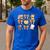 Coquette Bow Teacher Thanksgiving Fall Autumn Girls Women Men's Casual T-Shirt Royal Blue