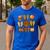 Coquette Teach Teacher Bows Thanksgiving Turkey Fall Autumn Men's Casual T-Shirt Royal Blue