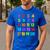 Counting 1-10 Learn To Count Number School Kids Teacher Men's Casual T-Shirt Royal Blue