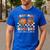 Crunching Numbers Just Like Leaves Pumpkin Fall Teacher Men's Casual T-Shirt Royal Blue