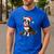 Cute Boston Terrier Dog Christmas Merry X-Mas Graphic Men's Casual T-Shirt Royal Blue