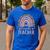 Cute Daycare Teacher Rainbow Leopard Print Childcare Worker Men's Casual T-Shirt Royal Blue Cute Daycare Teacher Rainbow Leopard Print Childcare Worker Men's Casual T-Shirt Royal Blue