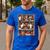 Cute Ghost Book Reading Books Lover Spooky Teacher Halloween Men's Casual T-Shirt Royal Blue