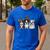 Cute Halloween Boston Terrier Dogs Witch Hat Ghost Dog For Men Women Kids Men's Casual T-Shirt Royal Blue
