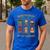 Cute Halloween Teacher Men's Casual T-Shirt Royal Blue Cute Halloween Teacher Men's Casual T-Shirt Royal Blue