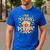 Cute Teacher Popcorn Day Men's Casual T-Shirt Royal Blue Cute Teacher Popcorn Day Men's Casual T-Shirt Royal Blue