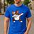 Dabbing Red Boston Terrier Dab Dance Dog Men Women Kids Men's Casual T-Shirt Royal Blue