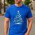DNA Helix Christmas Tree Scientist Biology Science Teacher Men's Casual T-Shirt Royal Blue