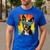 Dog Boston Terrier Hawaiian Men's Casual T-Shirt Royal Blue