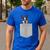 Dog In Your Pocket Boston Terrier For Men Women Girls Kids Men's Casual T-Shirt Royal Blue