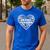 Drama Teacher Heart Pumpkin Ghost Halloween Kids Men's Casual T-Shirt Royal Blue