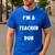 Easy Halloween Teacher Costume Shirt For Men Women Kids Men's Casual T-Shirt Royal Blue