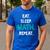 Eat Sleep Math Repeat Math Teacher Men Women Girls Kids Men's Casual T-Shirt Royal Blue Eat Sleep Math Repeat Math Teacher Men Women Girls Kids Men's Casual T-Shirt Royal Blue