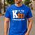 Fall Kindergarten Teacher K Is For Buffalo Plaid Pumpkin Men's Casual T-Shirt Royal Blue
