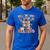 Fall In Love With Reading Halloween Stack Of Book Teacher Men's Casual T-Shirt Royal Blue