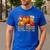 Fall Vibes Costume Teacher Thanksgiving Leopard Gnome Men's Casual T-Shirt Royal Blue