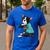 Father's Day Gift Dog Dad Boston Terrier i Love Dad Tattoo Men's Casual T-Shirt Royal Blue