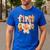 First Grade Fall Floral Coquette Bow Teachers Students Men's Casual T-Shirt Royal Blue