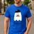 French Teacher Halloween Bonjour Ghost Men's Casual T-Shirt Royal Blue French Teacher Halloween Bonjour Ghost Men's Casual T-Shirt Royal Blue