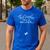Fun Pregnant Teacher Announcement Idea- Footprints On Tummy Men's Casual T-Shirt Royal Blue