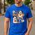 Ghost Reading Books Halloween Bow Spooky Teacher Student Men's Casual T-Shirt Royal Blue