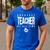 Greatest Teacher Of All Time Teachers Day 1 Teacher Goat Men's Casual T-Shirt Royal Blue Greatest Teacher Of All Time Teachers Day 1 Teacher Goat Men's Casual T-Shirt Royal Blue