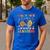 Groovy Fall In Love With Learning Autumn Pumpkin Teacher Men's Casual T-Shirt Royal Blue