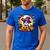 Halloween Boston Terrier Dog Breed With Jack O' Lantern Art Men's Casual T-Shirt Royal Blue