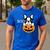 The Halloween Boston Terrier Men's Casual T-Shirt Royal Blue