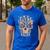 Halloween Costume Skull Boston Terrier Dog Lover For Men Women Kids Men's Casual T-Shirt Royal Blue