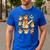 Halloween PE Teacher Costume Ghost Physical Education Men's Casual T-Shirt Royal Blue