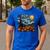 Halloween Pumpkin Starry Night Van Gogh Art Teacher Men's Casual T-Shirt Royal Blue Halloween Pumpkin Starry Night Van Gogh Art Teacher Men's Casual T-Shirt Royal Blue