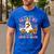 Halloween Teacher You Can't Scare Me I Teach Fourth Grade Men's Casual T-Shirt Royal Blue