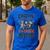Halloween Teacher Creepin It Real With My 4th Grade Monsters Men's Casual T-Shirt Royal Blue