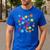 Happy Dot Day Colorful Polka Dot Art Teacher Student Kids Men's Casual T-Shirt Royal Blue