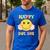 Happy Dot Day Hippie Flowers Smile Face Groovy Teacher Kids Men's Casual T-Shirt Royal Blue Happy Dot Day Hippie Flowers Smile Face Groovy Teacher Kids Men's Casual T-Shirt Royal Blue